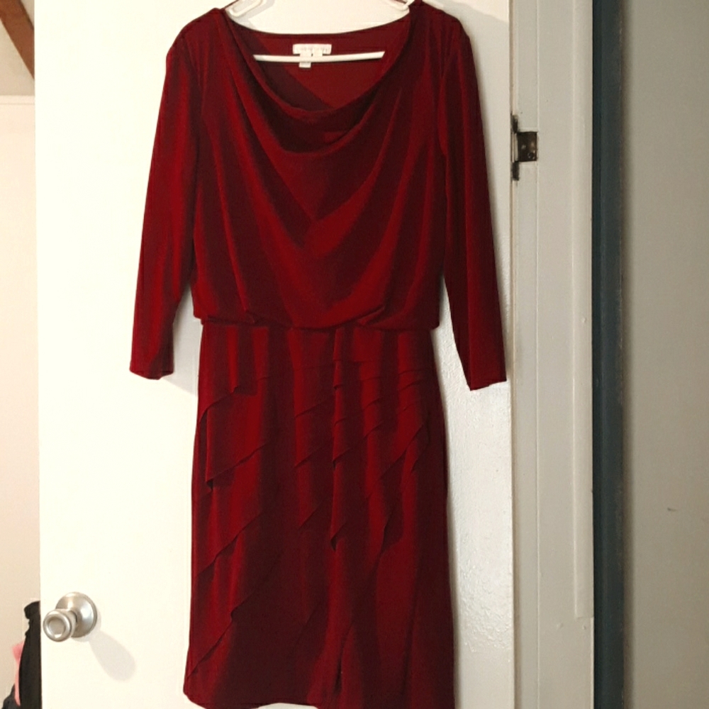 London Times Maroon Dress